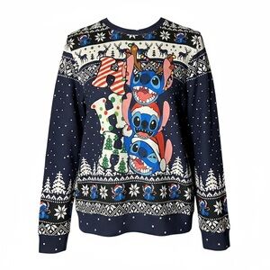 NWOT Disney Blue Stitch Holiday Longsleeve